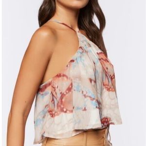 Forever 21 Chiffon Floral Print Cami